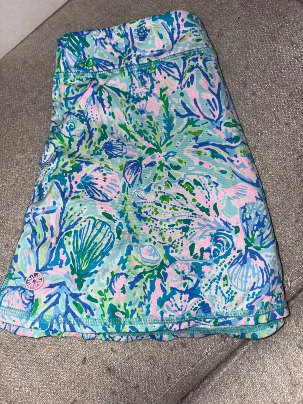 Lilly Pulitzer Luxletic Mini Aila Skort Blue Grotto Beleaf in Yourself Size 8